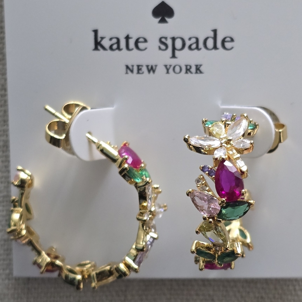 Kate Spade Greenhouse Floral Hoops